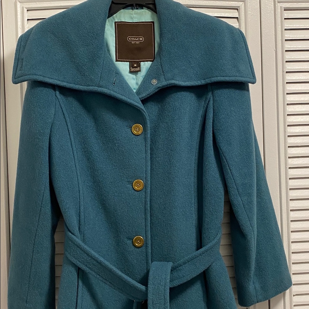 Coach Wool Blend Coat with Belt